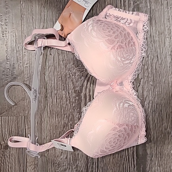 Rene Rofe Set of 2 Red and Pink Lace Bras Size 34B - Picture 6 of 11